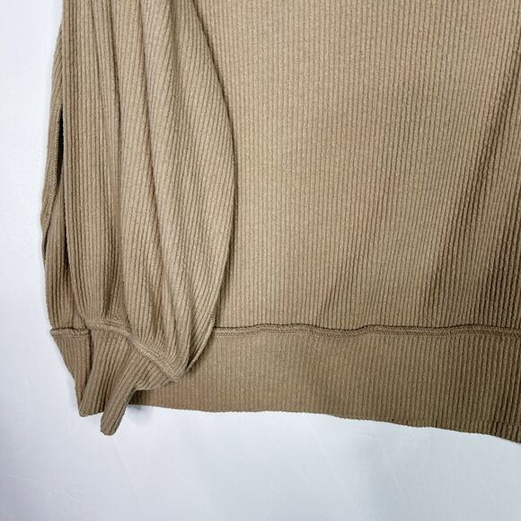 Free People XSmall XS Main Squeeze Hacci Sweater We The Free Ribbed Tan Neutral - Picture 5 of 11